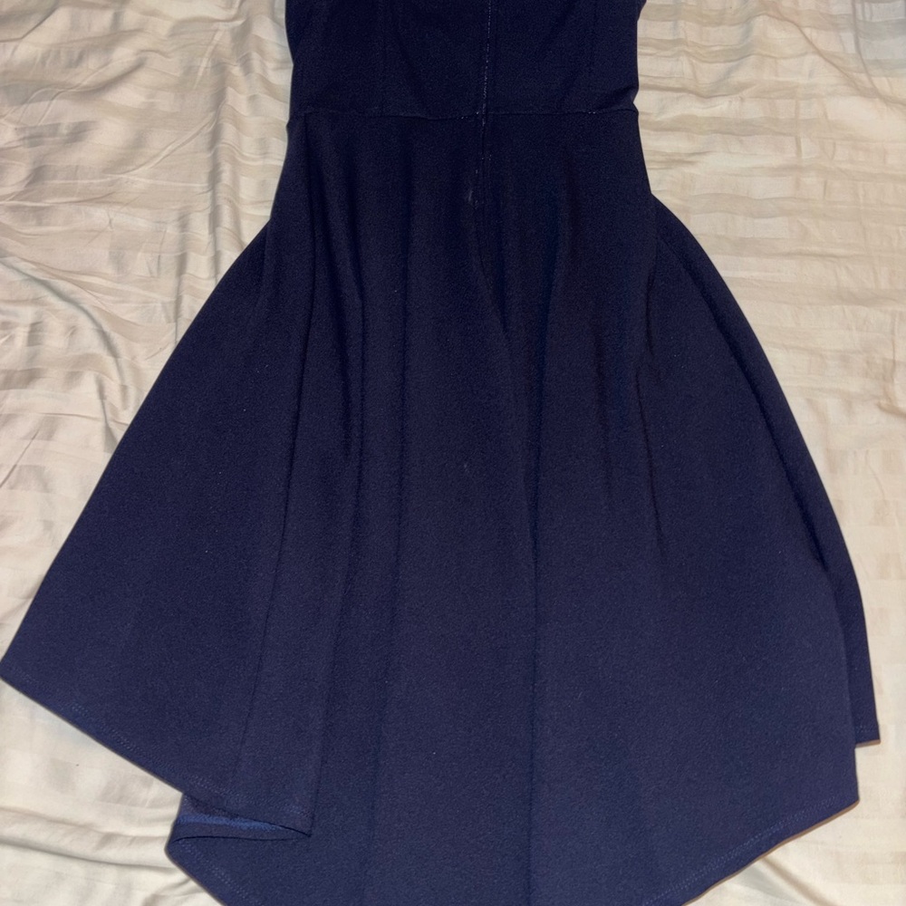 City Studio Blue Strapless A-line Cocktail Dress